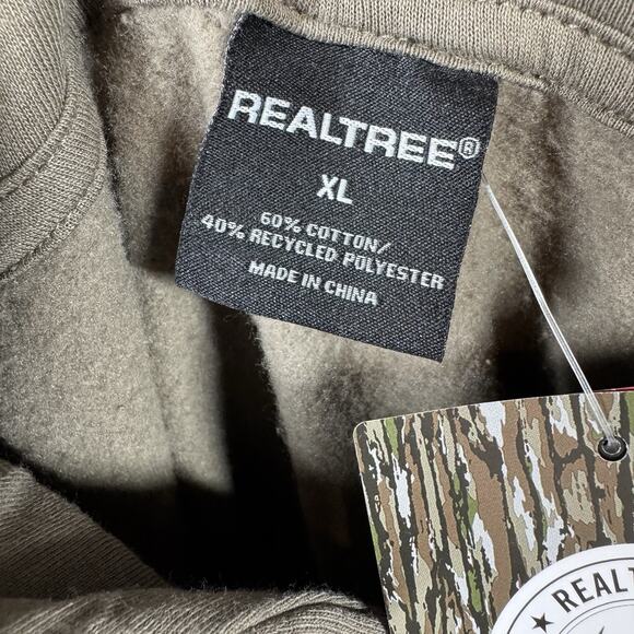 Realtree Hoodie NEW Mens Sz XL Pullover Hunting Outdoor Taupe Hunting Dog - Picture 10 of 11